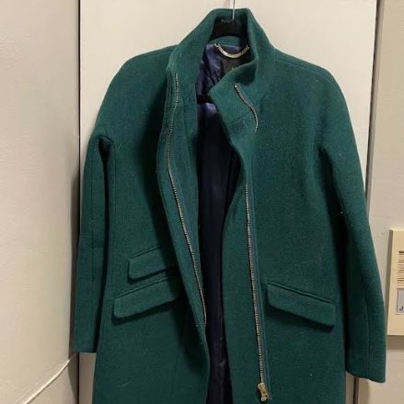 COPY - J. Crew Italian Stadium Cloth Cocoon Coat In Heather Forest - 0 - Picture 7 of 16